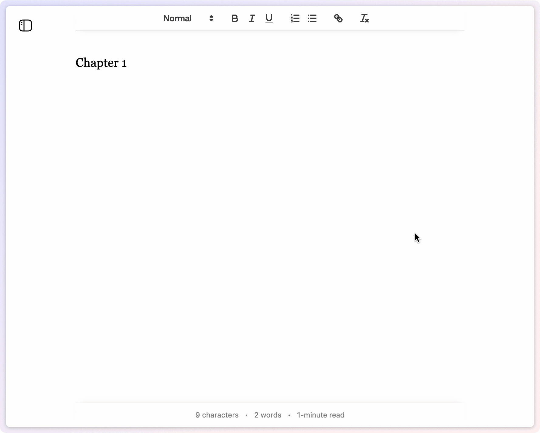 How to create a new document in Online Writing App